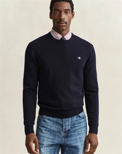 Gant - Lambswool Strik - Marine